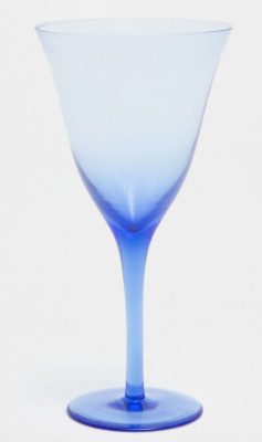 Zara Home blue wine glass