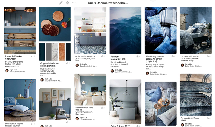 Pinterest moodboard